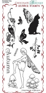 November Fairy Rubber Stamp sheet - DL